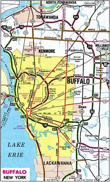 Buffalo, NY - 1986 Map