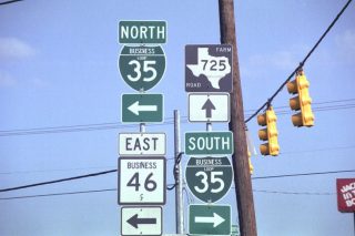 SH 46 Business east at IH 35 in New Braunfels, Texas