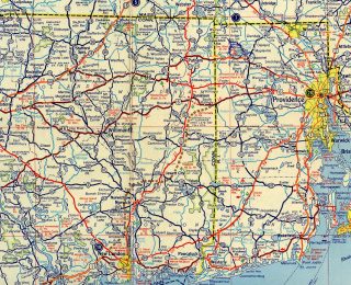 Connecticut Turnpike Map - 1957