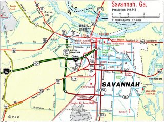 Savannah, GA - 1969 Map