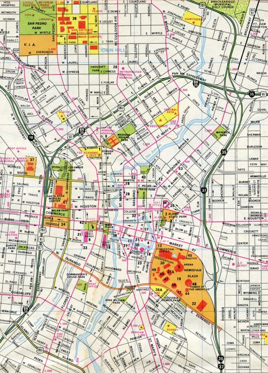 1981 San Antonio Map