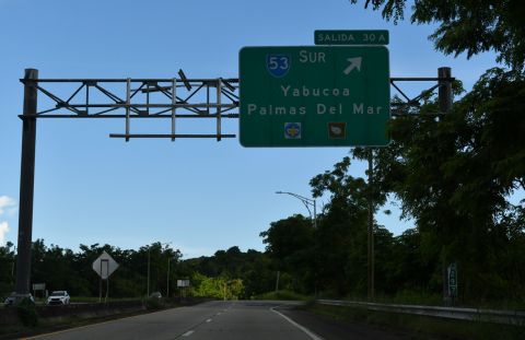 PR 30 east at PR 53 and the south end of PRI-3 at Humacao