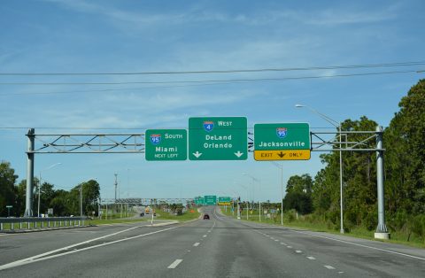 SR 400 west at I-4/95 - Daytona Beach, Florida.