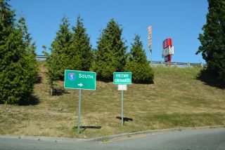 SR 548 north at I-5 south in Blaine, Washington