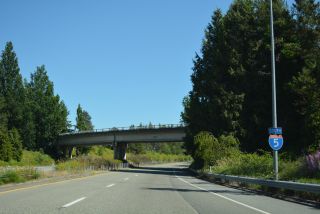 The first shield for Interstate 5 southbound in Blaine, Washington