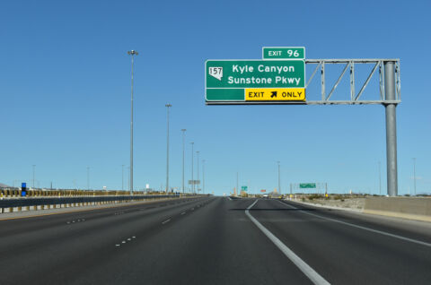 Interstate 11 north at SR 157 (Kyle Canyon Road) in Las Vegas, NV