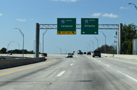 I-16/SR 540 west at I-75 in Macon, Georgia