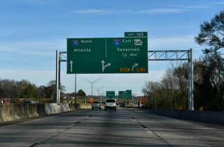I-75 north at U.S. 41BU, a half mile ahead of I-16 east