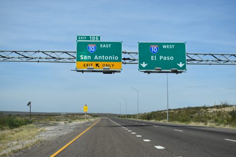 IH 10 west at IH 20 - Reeves County, TX