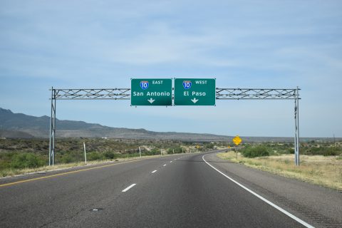 IH 20 west at IH 10 - Reeves County, TX
