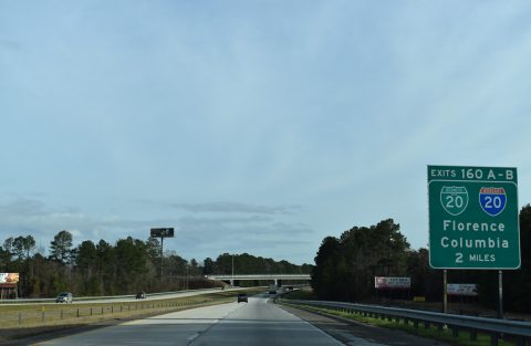 I-95 north at I-20 - Florence, SC