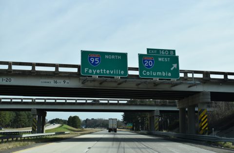 I-95 north at I-20 - Florence, SC