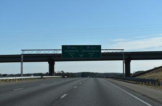 Coalburd Rd spans I-22 two miles from Interstate 65 at Coalburg, AL