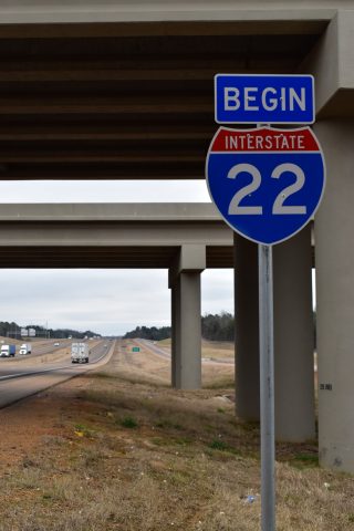 I-22/US 78 east at I-269/MS 304 - Byhalia