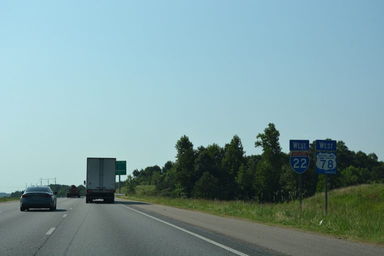 I-22 west at CR 77 - Coalburg, AL