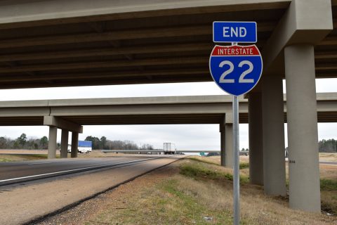 I-22/US 78 west at I-269/MS 304 - Byhalia