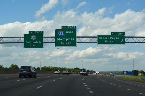 I-65 north at I-22 - Birmingham, AL