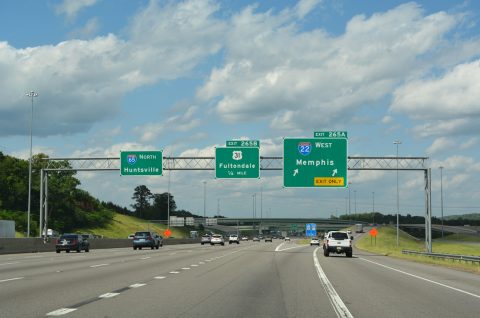 I-65 north at I-22 - Birmingham, AL