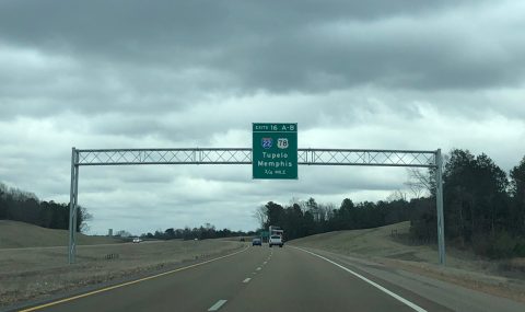 I-269/MS 304 north at I-22/US 78 - Byhalia, MS