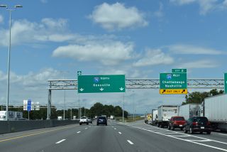 I-75 north at the east end of Interstate 24 in Chattanooga, TN