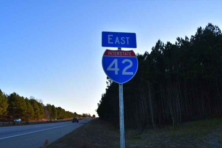 I-42 east of I-40/NC 540 near Garner