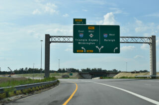 I-42 west at the exit for I-40 west to Raleigh, NC