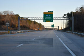 NC 540/TriEx east at Exit 36 near Garner