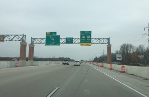 I-41/US 41-141 south at I-43 - Howard, WI