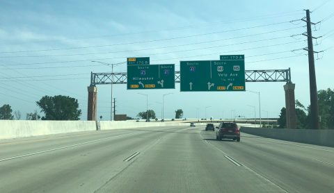 I-41/US 41-141 south at I-43 - Howard, WI