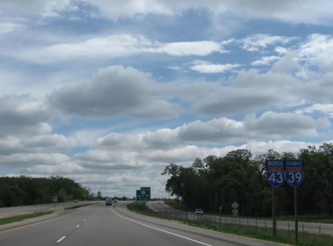 I-43 north at CTH-X - Beloit, WI