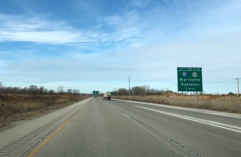 I-43 north at I-41/US 41-141 - Green Bay, WI