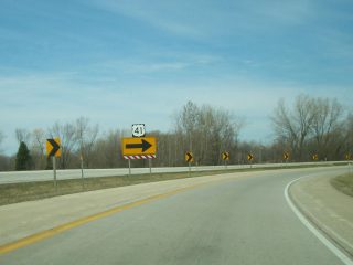 I-43 north at US 41/141 - 2007