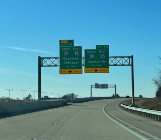 I-43 south at I-39/90 - Beloit, WI