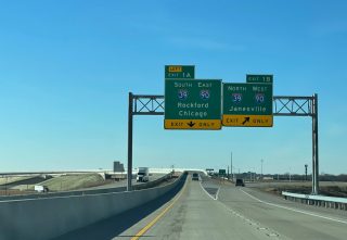 I-43 south at I-39/90 - Beloit, WI