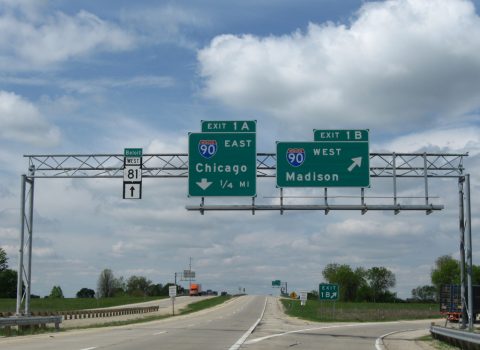 I-43 south at I-39/90 - 2010