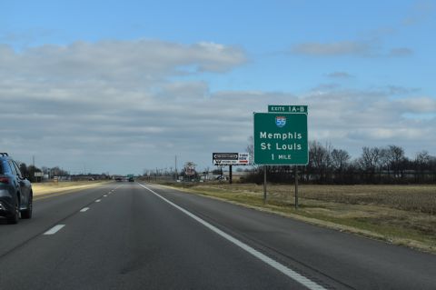 One mile from I-57 north and I-55 on U.S. 60 east at Sikeston, MO