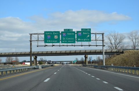U.S. 60 east at I-55 south and I-57 north in Sikeston, MO