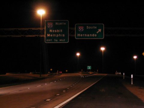 I-69/MS 304 north at I-55 - Hernando
