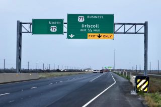 IH 69E/US 77 north at BU-77 - Driscoll, TX