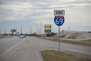 IH 69E/US 77 south at US 77B - Robstown, TX
