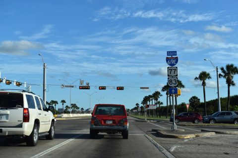 IH 69E/US 77-83 south at University Blvd - Brownsville, TX