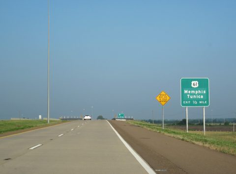 MS 304 west at US 61 - Tunica County