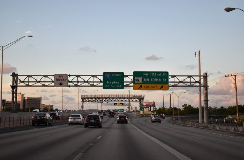 SR 826 north at I-75 - Hialeah, FL