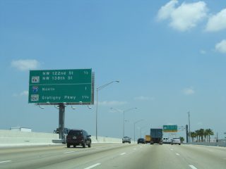 SR 826 north at NW 122nd St - Hialeah, FL