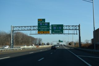 I-295 north ahead of Route 42 and I-76 in Bellmawr, NJ.