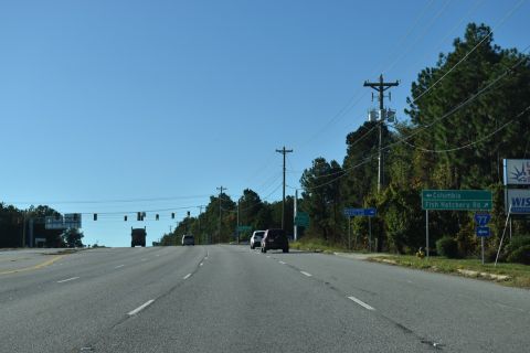 U.S. 21/176/321 south at I-77 and Fish Hatchery Rd in Cayce, SC