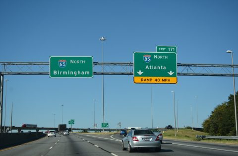 I-65/US 82 north at I-85 - Montgomery, AL