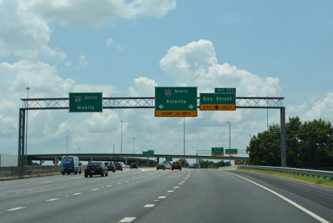 I-65/US 82 south at I-85 - Montgomery, AL