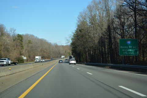 I-85, 1.75 miles southwest of I-95 in Petersburg, VA.