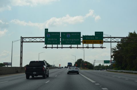 I-85 south at I-65/US 82 - Montgomery, AL